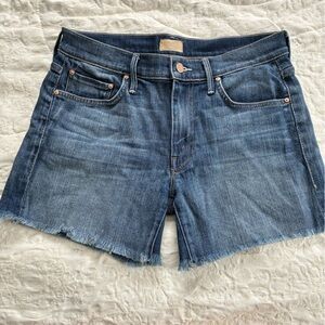 MOTHER Dark Blue Denim Shorts